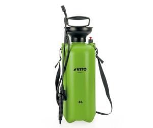 VITO - Spruzzatore 8L Lancia 60cm Maniglia Tubo 1,20m Pressione Manuale Spray e Jet Vegetali e Giardini