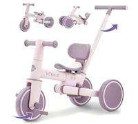 VITONIS 5 IN 1 Triciclo Bambini Triciclo con Maniglione, Girello per Bambini da 1 a 4 anni, Adatto a Bambini e Bambine