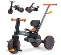 VITONIS 5 IN 1 Triciclo Bambini Triciclo con Maniglione, Girello per Bambini da 1 a 4 anni, Adatto a Bambini e Bambine