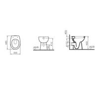 Vitra Conforma Stand-Wc Accessibile Altezza 480mm Hygieneglasur 5814B003-0087