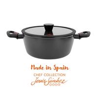 VITRINOR CHEF COLLECTION CASSERUOLA 2 MANICI CON COPERCHIO SANCHEZ cm 20 -24