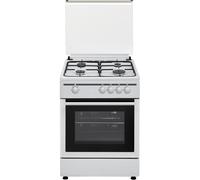 Vitrokitchen CB60BB Cucina A Gas Butano 4 Zone + Forno Bianco