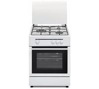 Vitrokitchen - Cucina Elettrica CB5530BN 3 Fuochi a Gas Forno a Gas Multifunzione Termoventilato Dimensioni 50 x 55 cm Colore Bianco