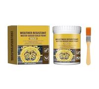Vitrywei Weather Resistant Water-Based Gold Paints,Metallic Gold Paint,Quick-Drying Acrylic paint,High Gloss G-old Leaf Paints For Metallic,Furniture and Home Decor,for All Surfaces (1 pcs)