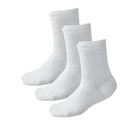 vitsocks Calzettoni Sportivi BAMBÙ Antiodore Spugna Donna (3 PAIA) Calzini Tennis Skate Crew Socks Tema American Sport, 3x bianco, 39-42