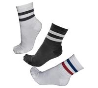 vitsocks Calzettoni Sportivi BAMBÙ Antiodore Spugna Donna (3 PAIA) Calzini Tennis Skate Crew Socks Tema American Sport, 2x bianco 1x nero, 35-38