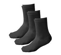 vitsocks Calzettoni Sportivi BAMBÙ Antiodore Spugna Donna (3 PAIA) Calzini Tennis Skate Crew Socks Tema American Sport, 3x nero, 39-42