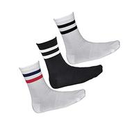 vitsocks Calzettoni Sportivi BAMBÙ Antiodore Spugna Uomo (3 PAIA) Calzini Skate Tennis Basket Tema American Crew Socks, 2x bianco 1x nero, 43-46