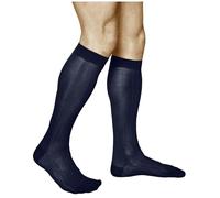 vitsocks Calzini Abito Cotone Mercerizzato Lunghi Ginocchio Uomo (2 PAIA) Sottili Morbidi, blu marino, 39-41