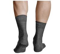 vitsocks Calzini Estivi LINO-COTONE Extra Traspiranti Uomo (3 PAIA) Sottili Leggeri, grigio scuro, 42-43