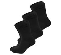vitsocks Calzini Sottili Leggeri 98% COTONE Morbide Bambini (3 PAIA) Unisex Anni 2-10, nero, 23-26