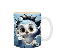 Vitsrisea 3d Owl Mug 11oz - Ceramic Special Fun Creative Novelty Coffee Mug | Ceramic Coffee Mugs For Java Milk Tea Lovers Owl Lovers Women Men Birthday Holiday Christmas Thanksgiving Celebration Gra