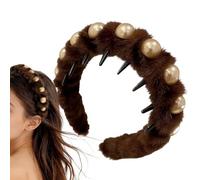 Vitsrisea Elegante fascia per capelli da donna | fascia per capelli antiscivolo come copricapo | per capelli con perline morbide | per donne, ragazze adolescenti, madri, insegnanti e foto