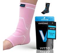 VITTO Cavigliera Ortopedica - Cavigliera Sportiva per Distorsione, Tutore Caviglia per Tendinite Di Achille e Artrite (Rosa, L)