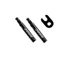 Vittoria Pneumatici Blister 2 Pezzi Alluminio e Chiave Ruote 30 mm Estensione Valvola