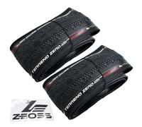 Vittoria Terreno Zero G2.0 Ghiaia Tubeless TLR Tire 700 x 40C Grigio x Black with ZEOSS Glueless Patch Kit,VT3124-ZEO