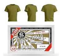 HOPS Viktoria - Colorante per tessuti, verde oliva, 10 g (lavabile in lavatrice, 200 g, compatibile con cotone, lino, seta, lana, viscosa, nylon, raso, legno, plastica)