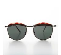 Vittoriano Rotondo Metallo Vintage Sole Nero/Tartaruga/Verde Lenti -tricia