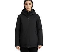 vittorio y Giacca Softshell Donna 2 in 1 con Piumino 100g Rimovibile - Giacca Antivento Termica per Outdoor, Trekking, Viaggi e Uso Quotidiano (IT, Testo, XL, Regular, Regular, NERO)