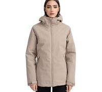 vittorio y Giacca Softshell Donna 2 in 1 con Piumino 100g Rimovibile - Giacca Antivento Termica per Outdoor, Trekking, Viaggi e Uso Quotidiano (IT, Testo, L, Regular, Regular, BEIGE)