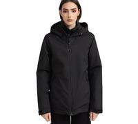 vittorio y Giacca Softshell Donna 2 in 1 con Piumino 100g Rimovibile - Giacca Antivento Termica per Outdoor, Trekking, Viaggi e Uso Quotidiano (IT, Testo, L, Regular, Regular, NERO)
