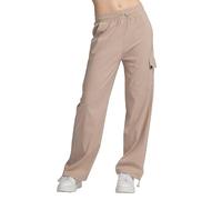 vittorio y Pantaloni Cargo Donna Vita Alta Pantaloni Baggy con Tasche Pantaloni Larghi Donna Streetwear Casual (IT, Testo, Taglia Unica, Regular, Regular, L/XL, Beige)