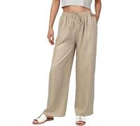 vittorio y Pantaloni Donna Estivi Larghi Vita Alta Pantaloni Tuta Donna Eleganti (IT, Testo, Taglia Unica, Regular, Regular, XL/XXL, Khaki)