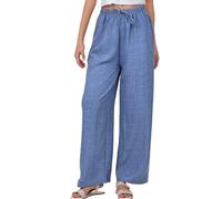 vittorio y Pantaloni Donna Estivi Larghi Vita Alta Pantaloni Tuta Donna Eleganti (IT, Testo, Taglia Unica, Regular, Regular, XL/XXL, Denim)