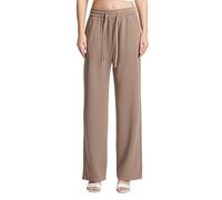 vittorio y Pantaloni Tuta Donna Larghi Sportivi Leggeri Dritti a Vita Alta con Tasche Comode (IT, Testo, Taglia Unica, Regular, Regular, XXL/XXXL, Beige)