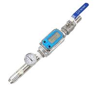 Vituord Contalitri Elettronico Impermeabile, Ugello di Prova a Getto d'Acqua in Acciaio Inox 304, Diametro Foro 12.5 Mm, Portata d'Acqua 100 L/min, per Test di Resistenza all'Acqua