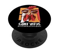 Vitus Catholic Saint Snooze Divertente Cool Gallo PopSockets PopGrip Adesivo