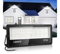 Viugreum 1000W Faretto LED per Esterno, 100000LM Bianco Faro Led Esterno, LED Esterno IP66 Impermeabile LED Spotlight, 1152 LEDs, faro led, faretti led esterno per Giardino, Garage cortile, stadi