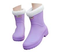 Viunychn Stivali di gomma da donna, antiscivolo, impermeabili, comodi, a mezza altezza, traspiranti, per esterni, vintage, senza lacci