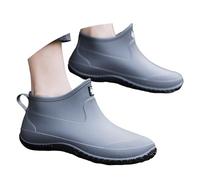 Viunychn Stivali di gomma da donna e uomo, impermeabili, comodi, traspiranti, antiscivolo, da donna, a mezza altezza, resistenti all'abrasione, vintage, scarpe da giardino