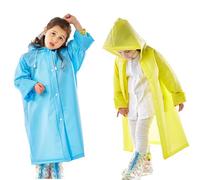 VIUWIZE Poncho Antipioggia per Bambini in Confezione da 2, Impermeabile Con Cappuccio, Copertura Riutilizzabile Unisex per Viaggi, Campeggio, Escursionismo, Scuola