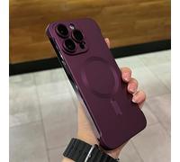VIUXL Frameless Matte Ultra Thin Magnetic Case, Ultra Thin Hard Pc Magnetic Frameless Phone Case for iPhone 16 PRO Max/16 Pro/16 Plus/16 (for iPhone 16Promax,Wine Red)