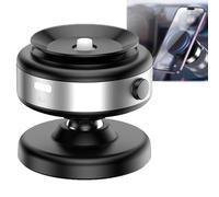 VIUXL Joyye 360 Rotatable Car Magnetic Phone Holder, Vacuum Adsorption & Magnetic Adsorption Double-Sided Car Phone Mount, Joyye 360 Rotatable Car Phone Holder (Silver)