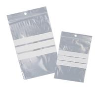 VIVA - 3055BAD - Sacchetti zip - con bande scrivibili e foro - 6 x 8 cm - 50 micron - PE - Viva - conf. 100 pezzi - 89937 - Conf. da 1 Pz. - 3055BAD