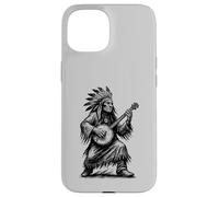 Viva Appalachia Native American Banjo Player Retro Custodia per iPhone 15