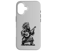 Viva Appalachia Native American Banjo Player Retro Custodia per iPhone 16