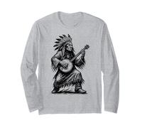 Viva Appalachia Native American Banjo Player Retro Maglia a Manica