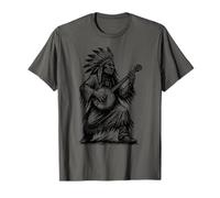 Viva Appalachia Native American Banjo Player Retro Maglietta