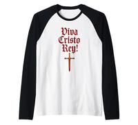 Viva Cristo Re! - Detto cattolico Spagnolo Maglia con Maniche Raglan