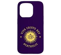 Viva Cristo Rey Cristo Re cattolico romano Custodia per iPhone 15 Pro