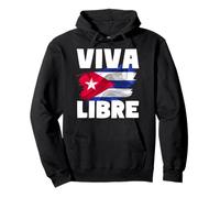 Viva Cuba Libre Bandiera Cubana Cuba libertà Felpa con Cappuccio