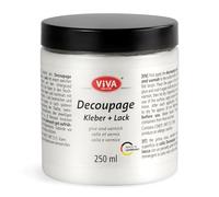 Viva Decor, Colla e Vernice per découpage, 250 ml, Trasparente