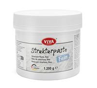 Viva Decor - Pasta strutturale fine, 1200 g, colore bianco, opaca, a grana molto fine a base d'acqua, per superfici in rilievo o plastica, per creativi e artisti, made in Germany
