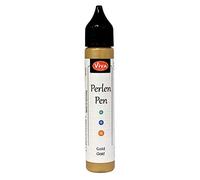 Viva Decor® Penna per perline (oro, 28 ml) 3D Pearl Pen - T Shirt Marker per dipingere tessuti e tessuti, colori decorativi, perline - Made in Germany