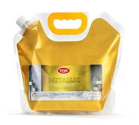 Viva Decor Pittura murale metallizzata, 2,5 l, colore giallo oro, effetto parete, per una parete elegante, a base d'acqua e resistente all'abrasione, facile da applicare, colore da parete durevole con