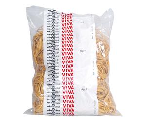 VIVA - E050 - Elastici ad anello - diametro 5 cm - 1 kg - gomma - giallo - Viva - 34142 - Conf. da 1 Pz. - E050